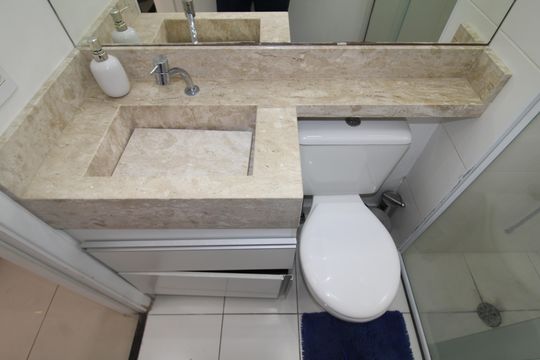 Banheiro de apartamento à venda com 2 quartos, 50m² em Vila Nova Cachoeirinha, São Paulo