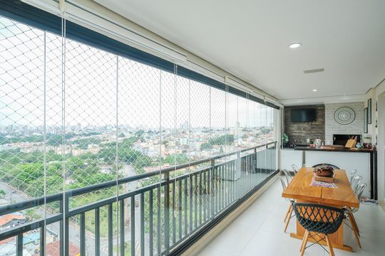Varanda gourmet de apartamento à venda com 3 quartos, 172m² em Jardim São Caetano , São Caetano do Sul