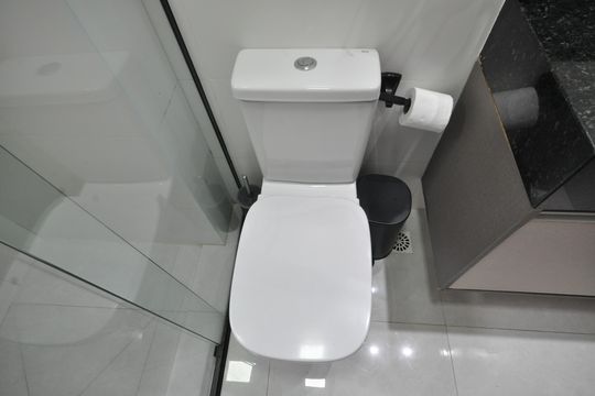 Banheiro de kitnet/studio à venda com 1 quarto, 30m² em Vila Gustavo, São Paulo