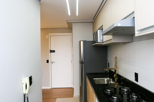 cozinha de apartamento para alugar com 2 quartos, 43m² em Jardim Monte Alegre, Taboão da Serra