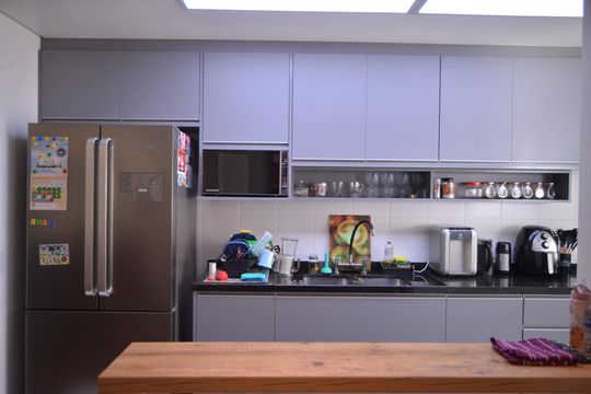 Cozinha de apartamento à venda com 2 quartos, 68m² em Vila Apiai, Santo André