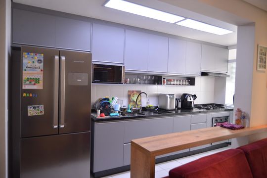 Cozinha de apartamento à venda com 2 quartos, 68m² em Vila Apiai, Santo André