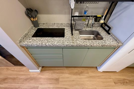 Cozinha de kitnet/studio à venda com 0 quarto, 22m² em Brooklin, São Paulo