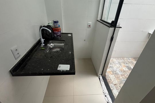 Cozinha de apartamento à venda com 2 quartos, 52m² em Vila Sao Pedro, Santo André
