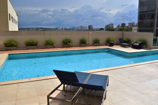 Área comum - Piscina de kitnet/studio para alugar com 1 quarto, 37m² em Ribeirânia, Ribeirão Preto
