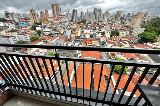 Varanda da Sala de kitnet/studio à venda com 1 quarto, 39m² em Jardim São Paulo, São Paulo