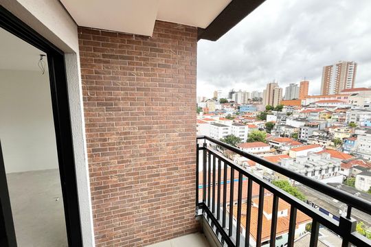 Varanda da Sala de kitnet/studio à venda com 1 quarto, 39m² em Jardim São Paulo, São Paulo
