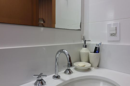 Banheiro Social de apartamento à venda com 1 quarto, 61m² em Jardim do Mar, São Bernardo do Campo