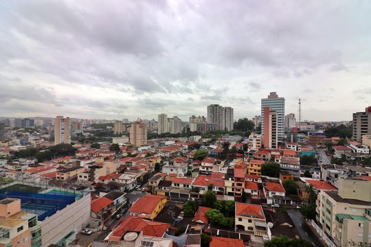 Sala Vista  de apartamento à venda com 1 quarto, 61m² em Jardim do Mar, São Bernardo do Campo