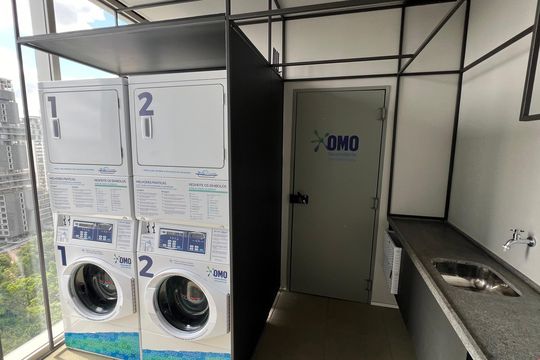 Lavanderia de kitnet/studio para alugar com 1 quarto, 27m² em Cerqueira César, São Paulo