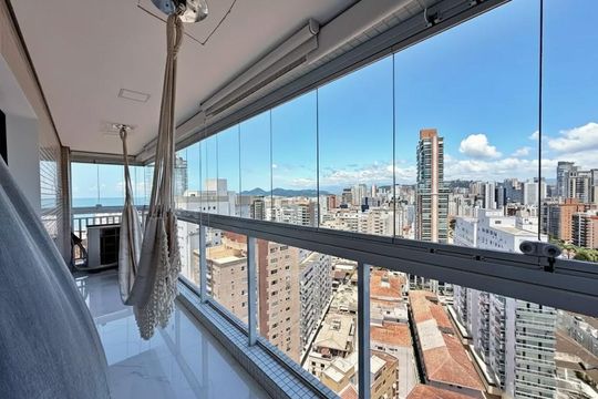 Varanda de apartamento para alugar com 3 quartos, 136m² em Boqueirão, Santos