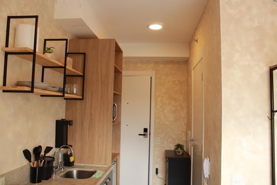 Cozinha de kitnet/studio à venda com 1 quarto, 19m² em Vila Dom Pedro I, São Paulo