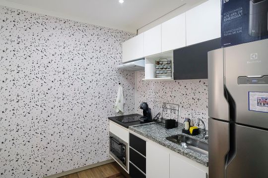 Cozinha de apartamento à venda com 1 quarto, 36m² em Rudge Ramos, São Bernardo do Campo