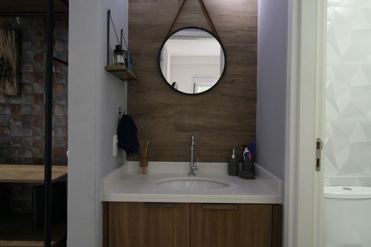 Banheiro de apartamento para alugar com 1 quarto, 38m² em Vila Andrade, São Paulo