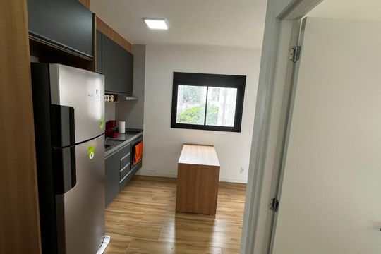 Cozinha de apartamento à venda com 1 quarto, 29m² em Jardim Prudência, São Paulo