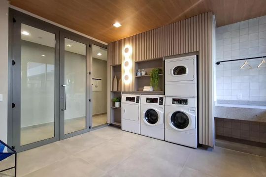 Área comum - Lavanderia  de apartamento à venda com 1 quarto, 29m² em Pinheiros, São Paulo