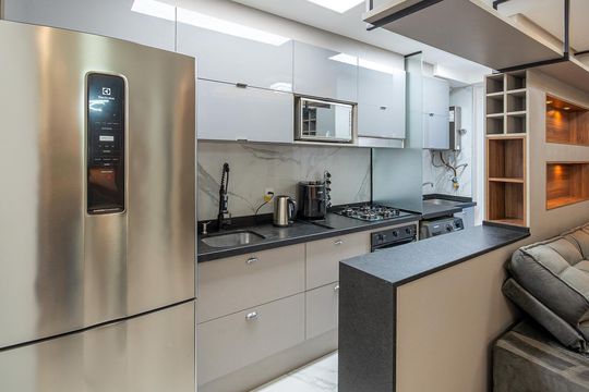Cozinha de apartamento à venda com 2 quartos, 54m² em Centro, Canoas