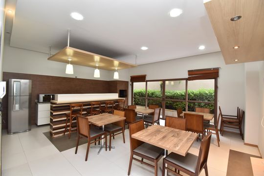 Área comum - Salão Gourmet de apartamento para alugar com 1 quarto, 39m² em Centro, Curitiba