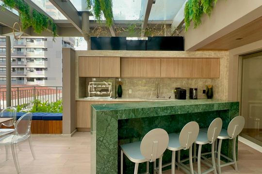 Churrasqueira de kitnet/studio à venda com 1 quarto, 32m² em Cerqueira César, São Paulo