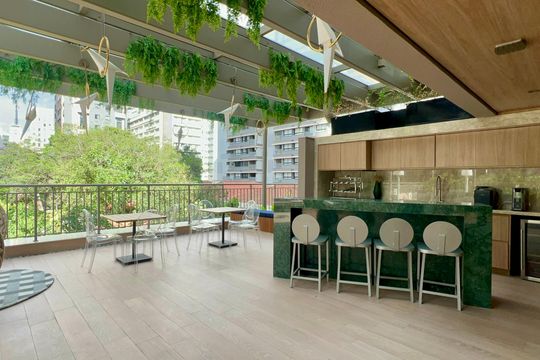 Churrasqueira de kitnet/studio à venda com 1 quarto, 32m² em Cerqueira César, São Paulo