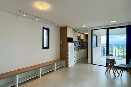 Sala de apartamento à venda com 1 quarto, 60m² em Pinheiros, São Paulo