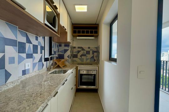 Cozinha de apartamento à venda com 1 quarto, 60m² em Pinheiros, São Paulo