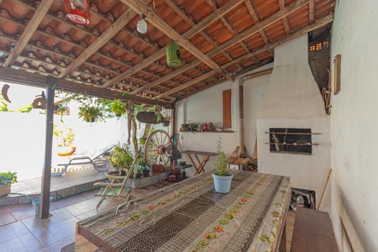 Varanda gourmet de casa à venda com 6 quartos, 290m² em Rio Branco, Canoas