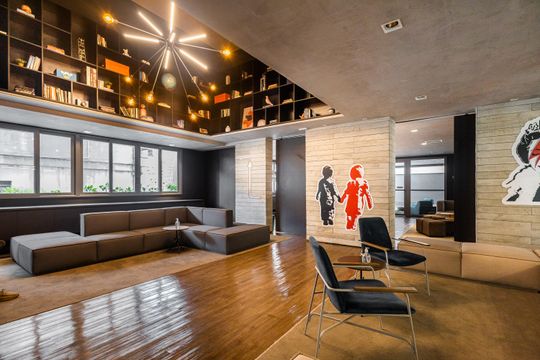 Área comum de kitnet/studio para alugar com 1 quarto, 16m² em Pinheiros, São Paulo