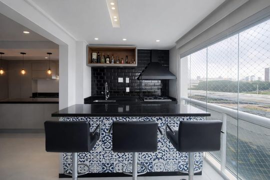 Varanda gourmet de apartamento à venda com 3 quartos, 125m² em Industrial Autonomistas, Osasco
