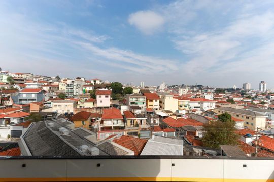 Vista da sacada da sala de apartamento para alugar com 1 quarto, 33m² em Vila Dom Pedro Ii, São Paulo