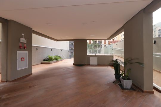 Área Comum - Hall de apartamento para alugar com 1 quarto, 49m² em Jardim Bela Vista, Santo André