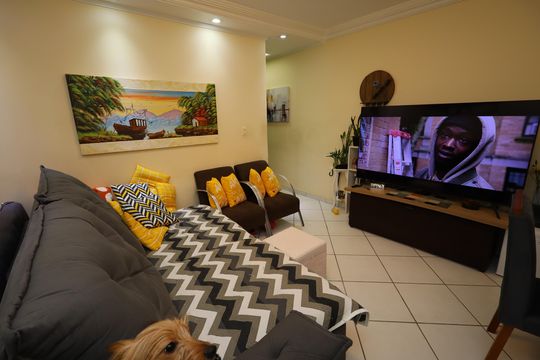 Sala de TV de apartamento à venda com 3 quartos, 73m² em Jardim do Estádio, Santo André