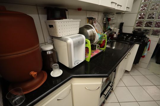 Cozinha de apartamento à venda com 3 quartos, 73m² em Jardim do Estádio, Santo André