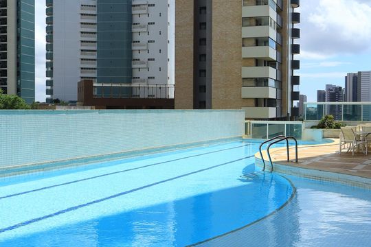 Área comum - Piscina de apartamento para alugar com 4 quartos, 207m² em Patamares, Salvador