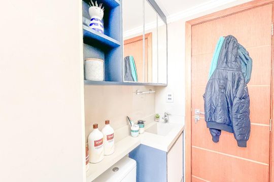 Banheiro de apartamento à venda com 2 quartos, 44m² em Água Branca, São Paulo