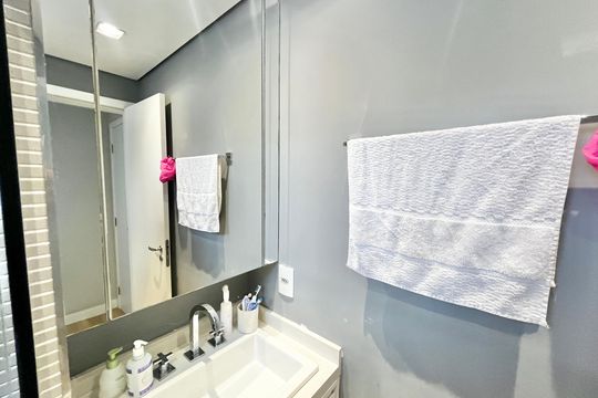 Banheiro da Suíte de apartamento à venda com 2 quartos, 74m² em Santana, São Paulo