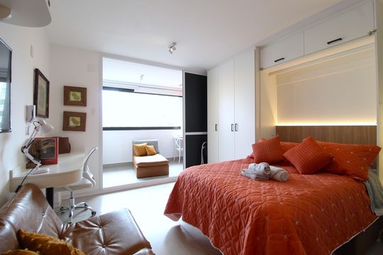 Quarto Suíte de kitnet/studio para alugar com 1 quarto, 30m² em Vila Olímpia, São Paulo