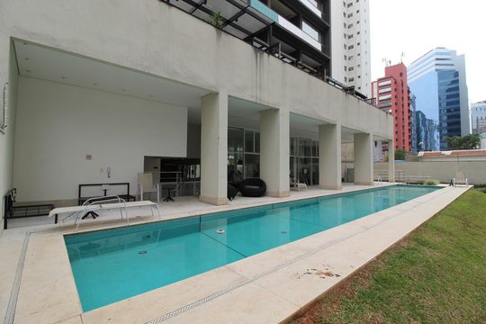 Área Comum - Piscina de kitnet/studio para alugar com 1 quarto, 30m² em Vila Olímpia, São Paulo