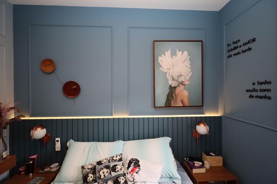 Suíte de apartamento à venda com 3 quartos, 109m² em Vila Gilda, Santo André
