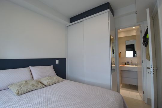 Quarto 2 - Suíte de apartamento à venda com 2 quartos, 56m² em Indianópolis, São Paulo