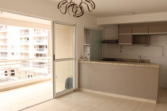 Sala e Cozinha de apartamento para alugar com 3 quartos, 80m² em Ipiranga, Goiânia