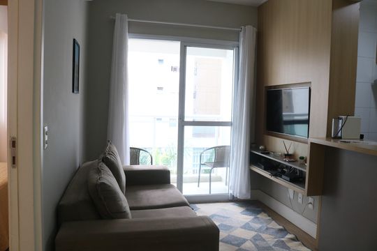 Sala de apartamento à venda com 1 quarto, 45m² em Várzea da Barra Funda, São Paulo
