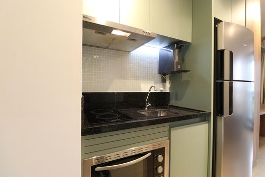 Cozinha de kitnet/studio à venda com 1 quarto, 25m² em Perdizes, São Paulo