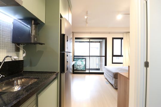 Cozinha de kitnet/studio à venda com 1 quarto, 25m² em Perdizes, São Paulo