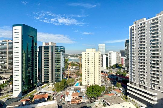 Vista da Varanda de kitnet/studio à venda com 1 quarto, 24m² em Pinheiros, São Paulo