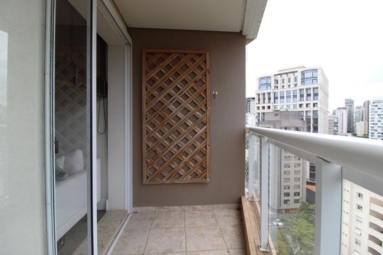 Varanda de apartamento à venda com 1 quarto, 57m² em Vila Olímpia, São Paulo