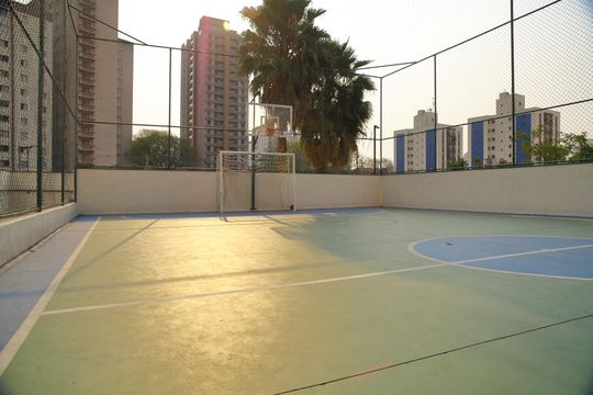 Área comum - quadra esportiva  de apartamento à venda com 3 quartos, 123m² em Baeta Neves, São Bernardo do Campo