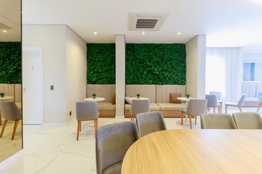 Área comum de apartamento para alugar com 2 quartos, 68m² em Jardim Caravelas, São Paulo