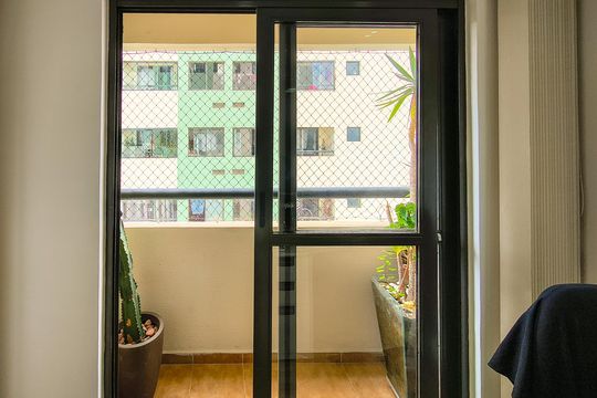 Varanda da Sala de apartamento à venda com 3 quartos, 65m² em Jardim Neide, São Paulo