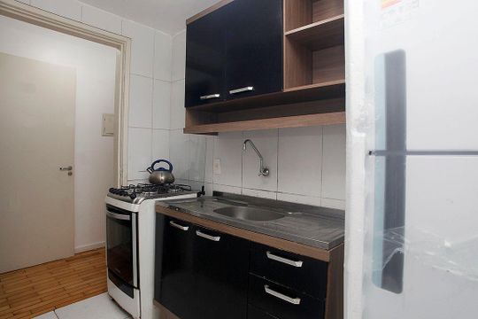 Cozinha + Área de Serviço de apartamento à venda com 1 quarto, 72m² em Centro Histórico, Porto Alegre